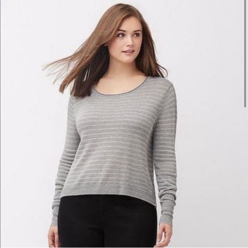 Lane Bryant NWT silver striped sweater 18/20